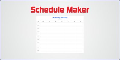 Simple Schedule Maker web app